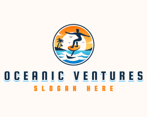 Foil Surfing Vacation logo design