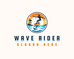 Foil Surfing Vacation logo design