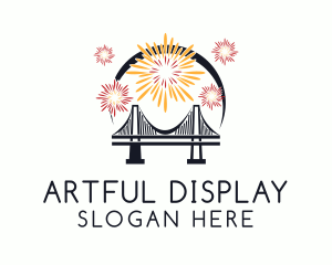 Bridge Fireworks Display logo design