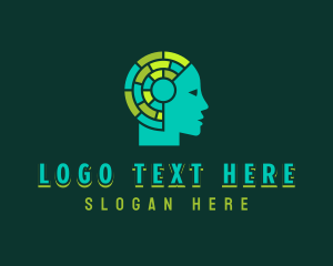 Brain - Cyber AI Technology logo design