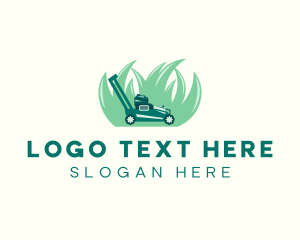 Lawn Mower - Lawn Mower Grass Landscaping logo design