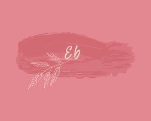 Watercolor Cursive Plant Logo