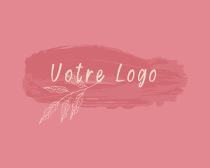 Watercolor - Watercolor Cursive Plant logo design