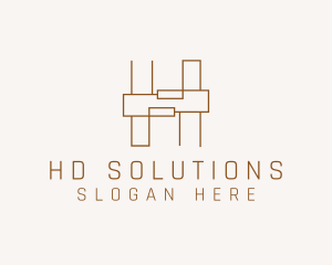 Construction Builder Letter H logo design