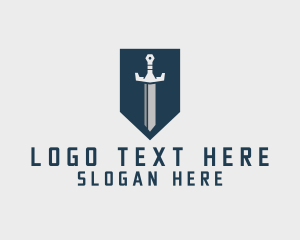 Soldier - Warrior Sword Crest logo design