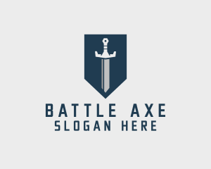 Warrior - Warrior Sword Crest logo design