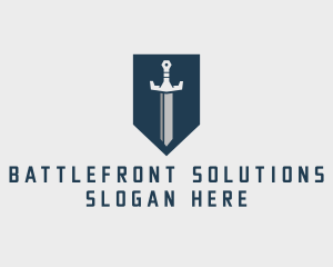 War - Warrior Sword Crest logo design