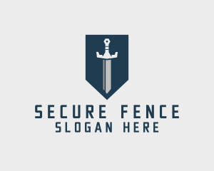 Fencing - Warrior Sword Crest logo design