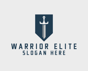Warrior Sword Crest logo design