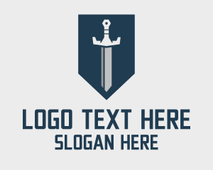 Warrior Sword Emblem  logo design