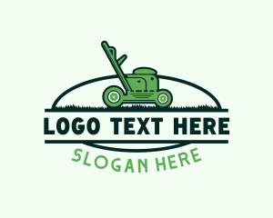 Lawn Mower Landscaping logo design