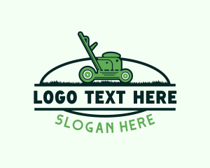 Grass Cutter - Lawn Mower Landscaping logo design