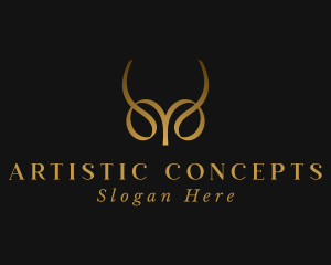 Abstract - Abstract Golden Horns logo design