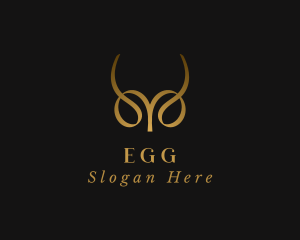 Abstract Golden Horns logo design