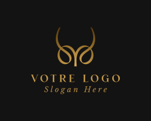 Luxe - Abstract Golden Horns logo design
