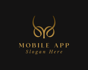 Luxe - Abstract Golden Horns logo design