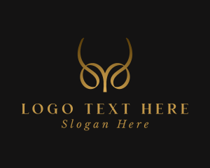 Abstract Golden Horns Logo
