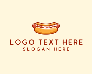 Hot Dog Bun - Hot Dog Sausage logo design