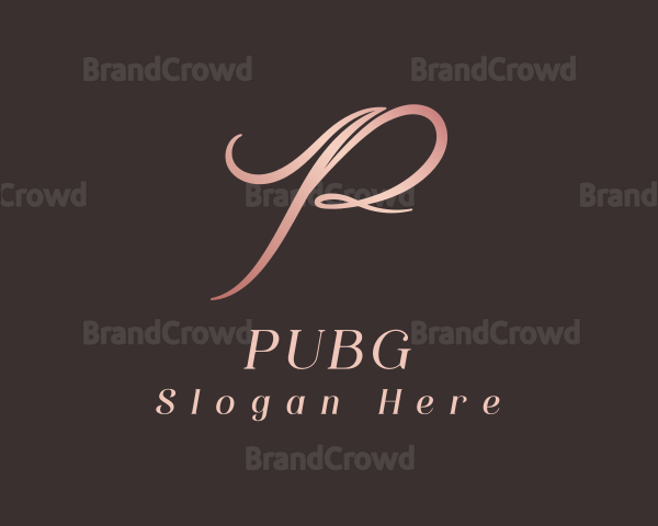 Signature Script Letter P Logo