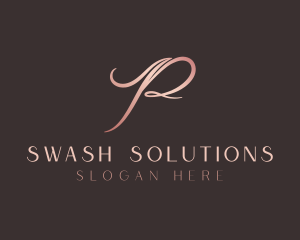 Swash - Signature Script Letter P logo design