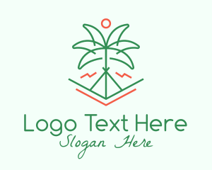 Destination - Palm Tree Camping logo design