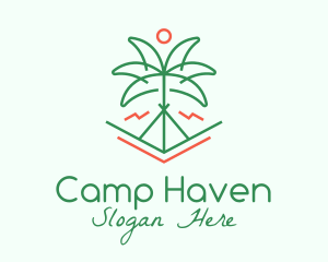 Palm Tree Camping logo design