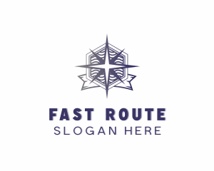 Route - Travel Agency Compass Navigation logo design