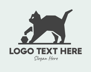 Black - Black Cat Pet logo design