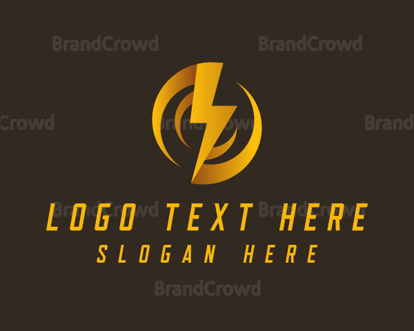 Swirl Flash Electric Voltage Logo