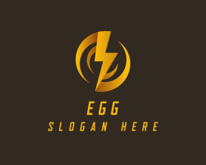 Swirl Flash Electric Voltage logo design