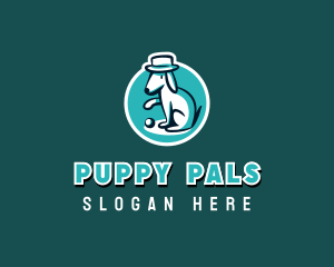 Puppy Dog Cartoon logo design