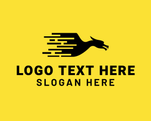 Distributor - Fast Modern Dragon logo design