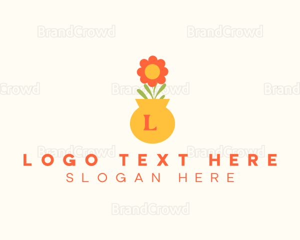 Flower Pot Lettermark Logo