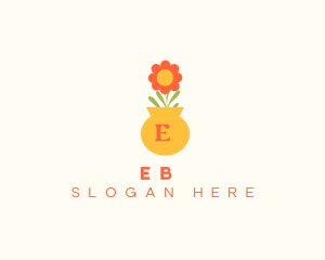 Home Decor - Flower Pot Lettermark logo design