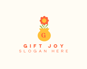 Flower Pot Lettermark logo design