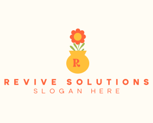 Transformation - Flower Pot Lettermark logo design