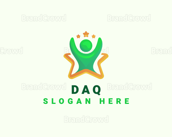 Human Leader Achiever Logo