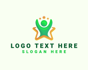 Human Resources - Human Leader Achiever logo design