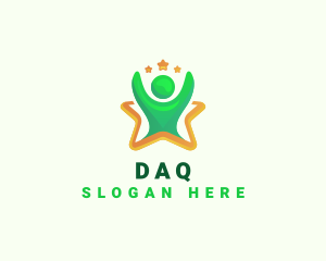 Human Leader Achiever Logo