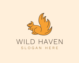 Squirrel Tail Animal logo design