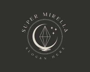 Crystal Diamond Moon Logo