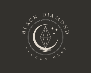 Crystal Diamond Moon logo design