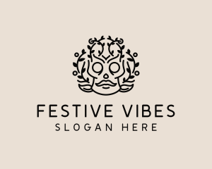Festival - Tribal Festive Skull logo design