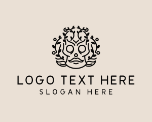 Cultural - Tribal Festive Skull logo design