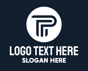 Pathway - Elegant Column Letter P logo design