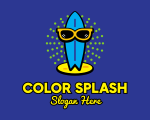 Surfing Surfboard Sunglasses logo design