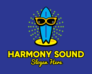 Hawaiian - Surfing Surfboard Sunglasses logo design