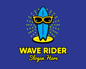 Surfboard - Surfing Surfboard Sunglasses logo design