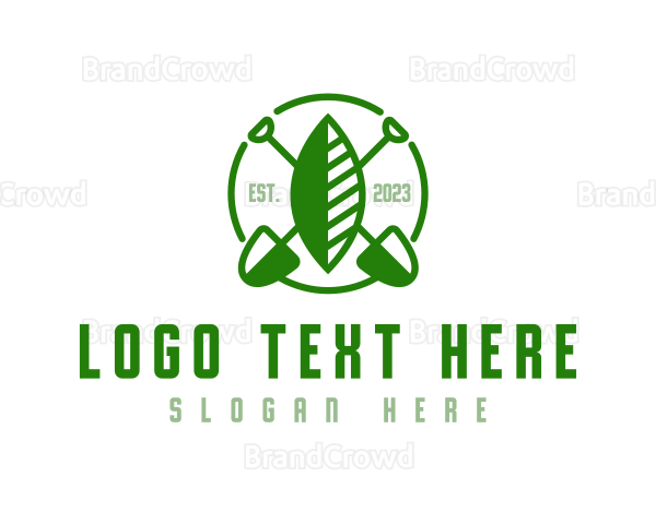 Leaf Farmer Shovel Logo