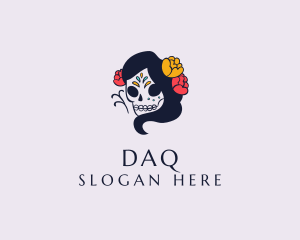 Decorative Lady Skull Logo